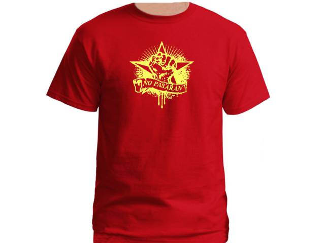 No Pasaran Communist Communist Slogan propaganda red t-shirt